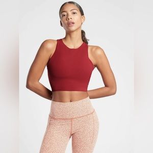 Athleta Conscious Crop Bra D-DD Canyon Red